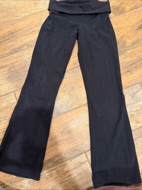 abercrombie kids Black Fold-Over Waist Yoga Leggings